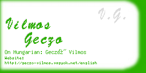 vilmos geczo business card